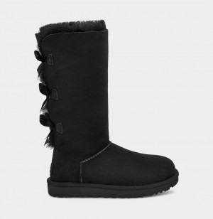 Ugg Bailey Bow Tall II Ženske Cizme Crne | XGE285943