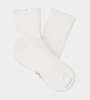 Ugg Karsyn Lettuce Edge Ženske Čarape Bijele | QGE136709
