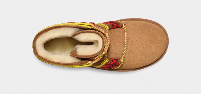 Ugg Classic Mini II Braid Ženske Čizme S Ortopedskom Petom Smeđe | JRF306475