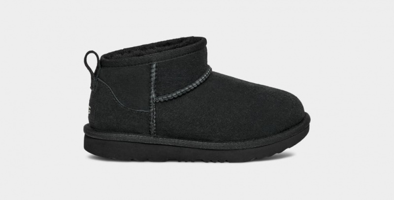 Ugg Classic Ultra Mini Dječje Cizme Crne | JXE207495