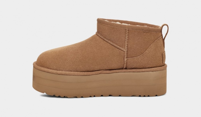 Ugg Classic Ultra Mini Ženske Čizme S Ortopedskom Petom Smeđe | EGZ096327