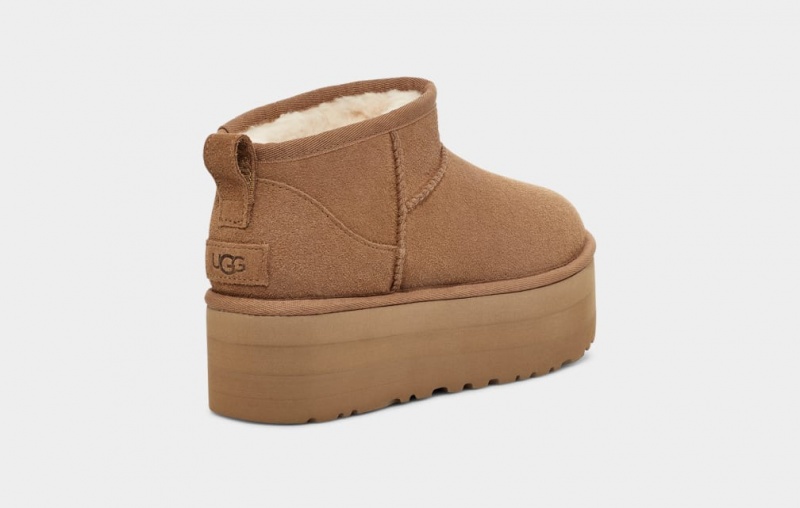 Ugg Classic Ultra Mini Ženske Čizme S Ortopedskom Petom Smeđe | EGZ096327