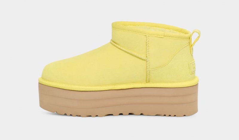 Ugg Classic Ultra Mini Ženske Čizme S Ortopedskom Petom Žute | RQL296017