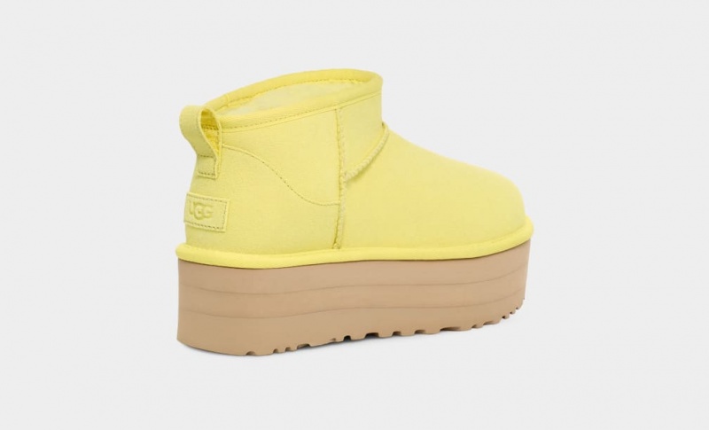 Ugg Classic Ultra Mini Ženske Čizme S Ortopedskom Petom Žute | RQL296017
