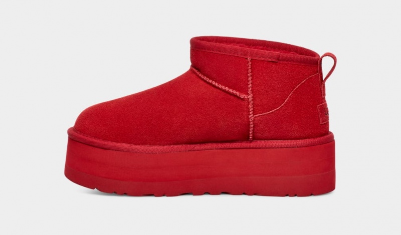 Ugg Classic Ultra Mini Ženske Čizme S Ortopedskom Petom Crvene | ZPN924753