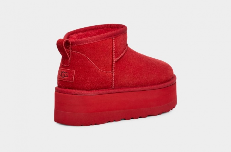 Ugg Classic Ultra Mini Ženske Čizme S Ortopedskom Petom Crvene | ZPN924753