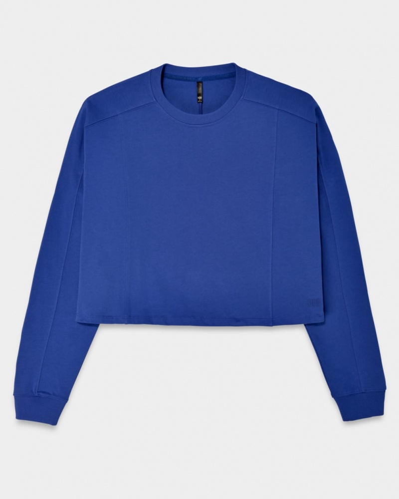 Ugg Delylah Long Sleeve Crop Ženske Topi Plave | BAV349206