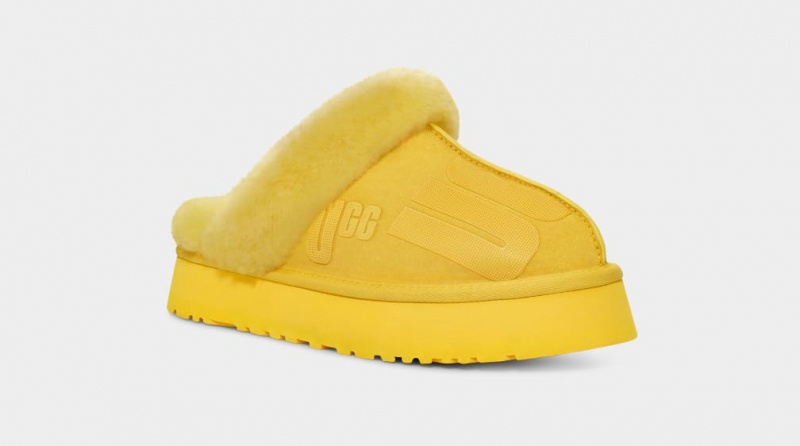 Ugg Disquette Scatter Graficke Ženske Papuče Žute | AOD750816