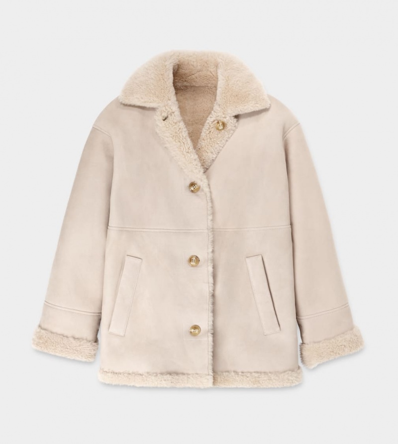 Ugg Faydon Reversible Shearling Ženske Jakne Smeđe | VSR012637