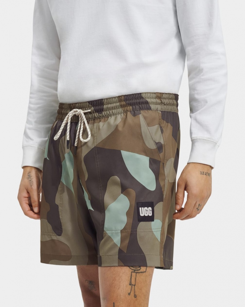 Ugg Freemon Print Muške Kratke Hlače Zelene | MXF487652