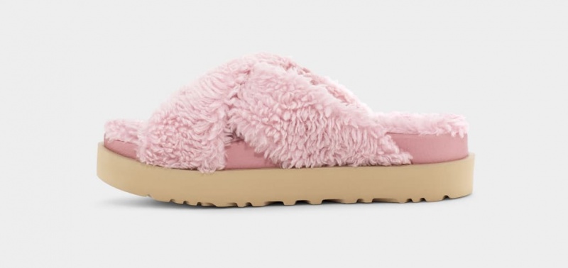 Ugg Fuzz Sugar Cross Ženske Natikače Roze | EAV358902