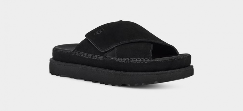 Ugg Goldenstar Cross Ženske Natikače Crne | GUB765104