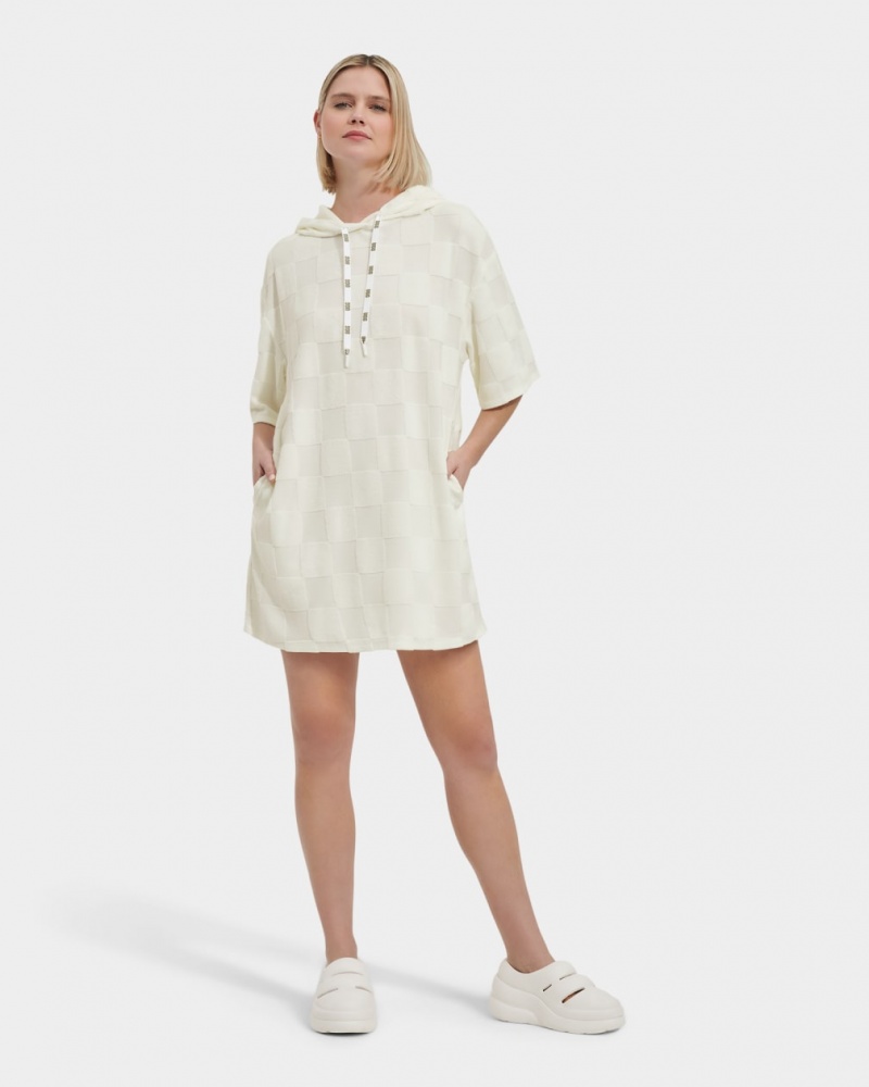 Ugg Kassey Hooded Check Ženske Haljine Bež | PLW026534