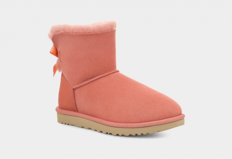 Ugg Mini Bailey Bow II Ženske Cizme Koraljne | WBH419276