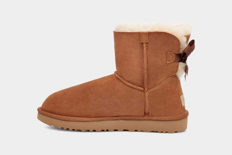 Ugg Mini Bailey Bow II Ženske Cizme Smeđe | NST674329