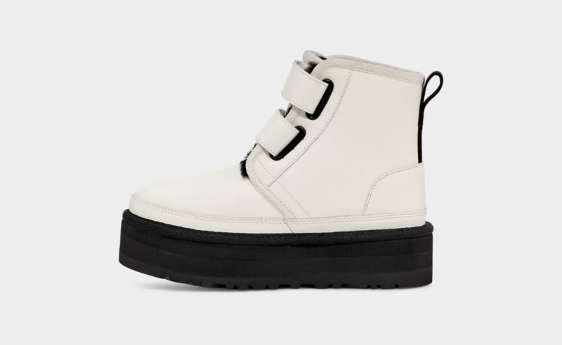 Ugg Neumel Koža Dječje Cizme Bijele | UYM246195