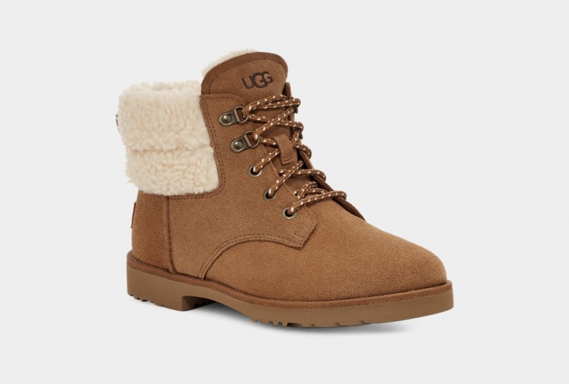 Ugg Romely Heritage Lace Ženske Cizme Smeđe | PCS467280