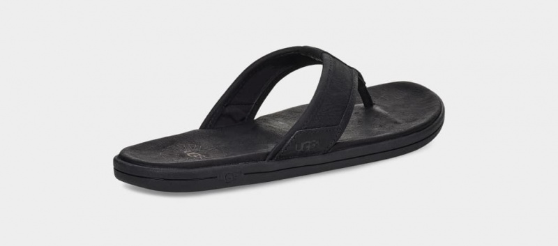 Ugg Seaside Koža Muške Natikače Crne | ABL281597