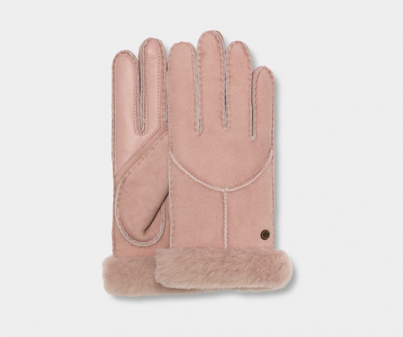 Ugg Sheepskin Whipstitch Ženske Gloves Roze | BES516283