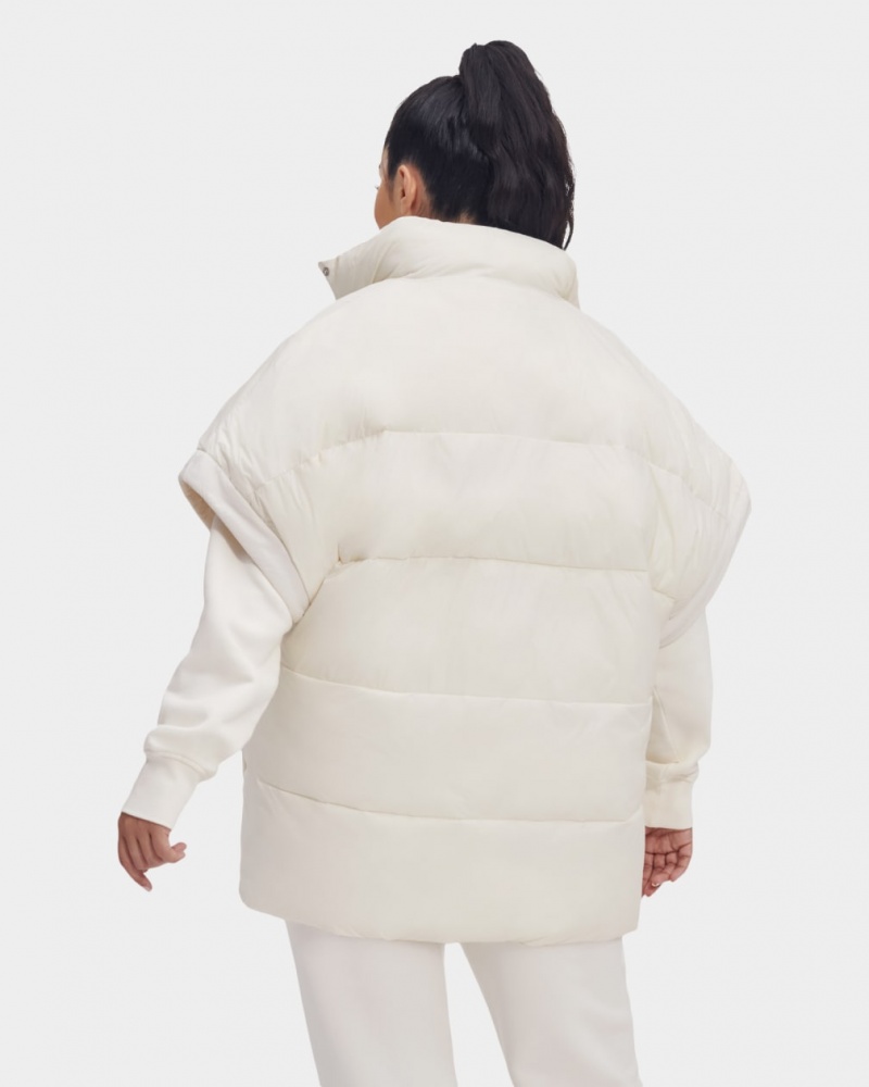 Ugg Sydnee Reversible Puffer Ženske Prsluk Bijele | TNA417269