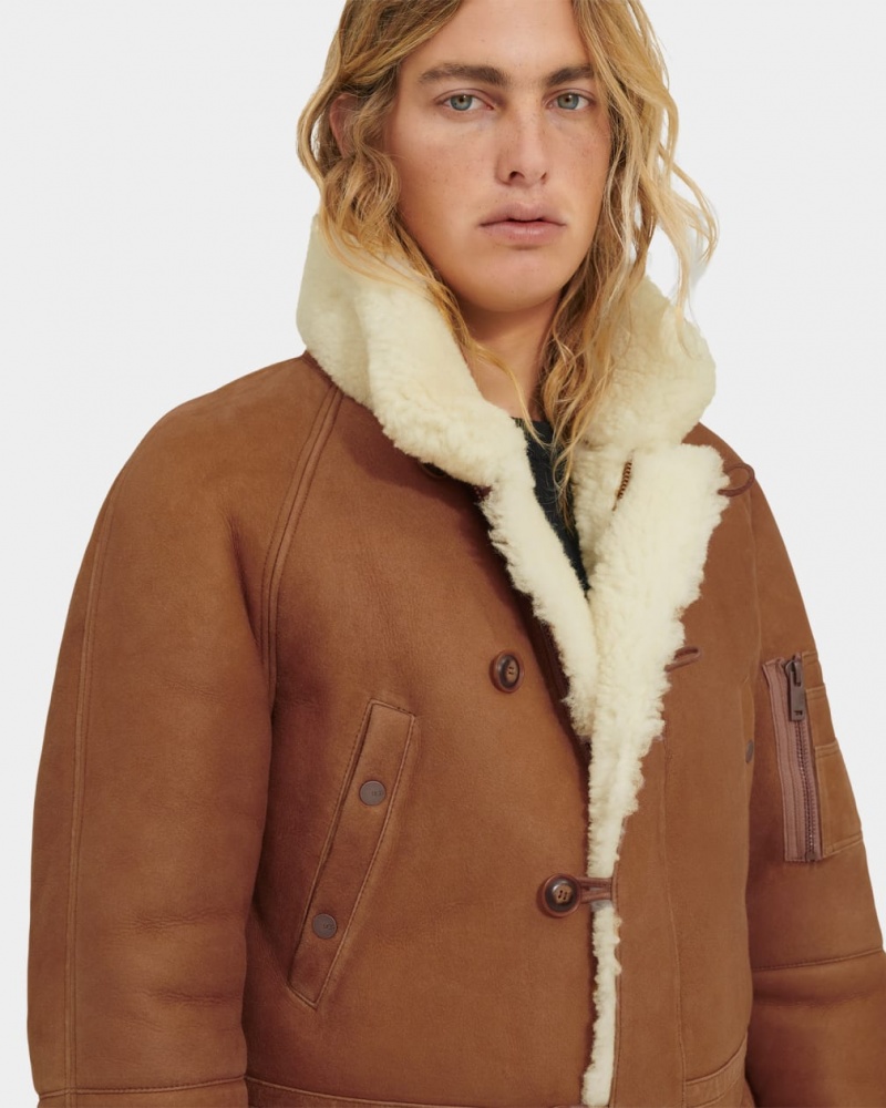 Ugg Tyrell Shearling Muške Jakne Smeđe | PEK618594